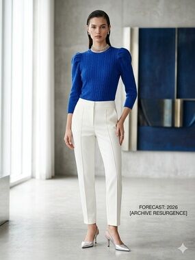 [ARCHIVE DROP] H&M Modern Classic: Cobalt Blue Cable-Knit Top - EUC